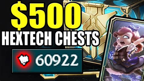 $500+ HEXTECH CHESTS OPENING - League of Legends - YouTube