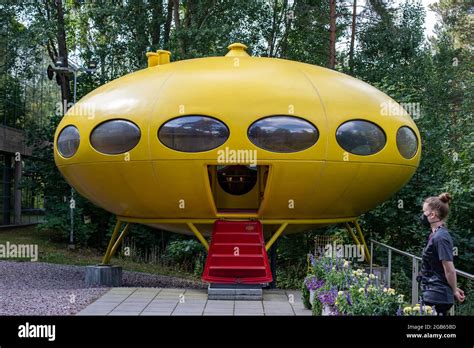 Futuro House, space-age architecture of Matti Suuronen at WeeGee Exhibition Centre in Espoo ...