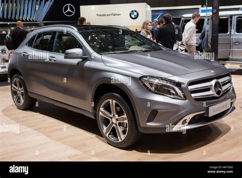 GENEVA, SWITZERLAND - MARCH 1, 2016: Mercedes-Benz GLA Class GLA 220 CDI 4Matic shown at the ...