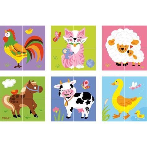 Buy 6-side Cube Puzzle - Farm Animals Online | Danube Home UAE