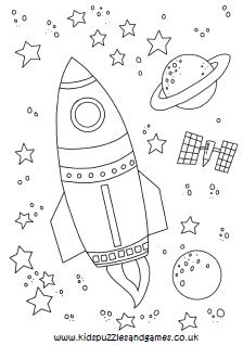 Rocket Coloring Page Free Printable - 109+ SVG File for Cricut