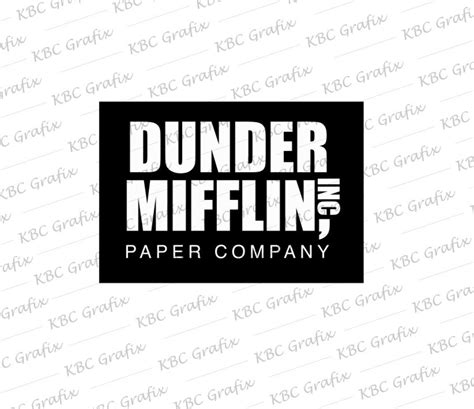 Dunder Mifflin Logo, the Office, Tshirt Design, Svg, Vector, Cricut, Cut File, Silhouette, Png ...