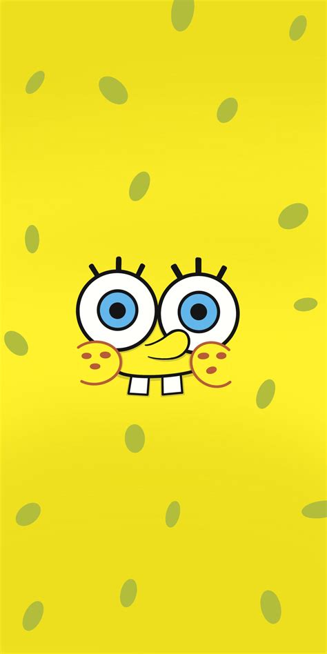 SpongeBob SquarePants smiling face : r/iWallpaper