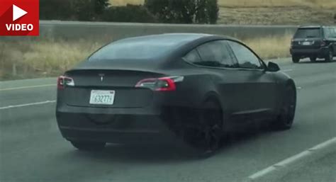 Tesla Model 3 Prototype Filmed On The Road | Carscoops