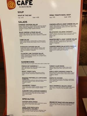 Nordstrom Cafe Menu ~ Green Sandals