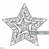 Star Coloring Pages Abstract Patterned Vector Illustration Hand Drawn  sketch template
