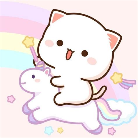 Cute Mochi Cats 💛|| Cute Wallpapers | Cute kawaii drawings, Kitten cartoon, Cute wallpapers