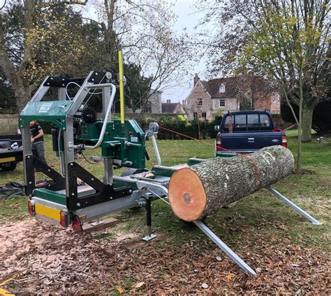 Woodland Mills sawmill trailer with log loading ramp kit #woodlandmills #sawmill | Portable saw ...