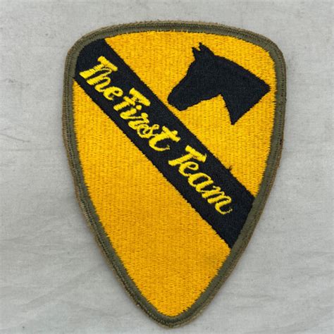 Korean War US Army 1st Cavalry Division Patch Embellished First Team ...