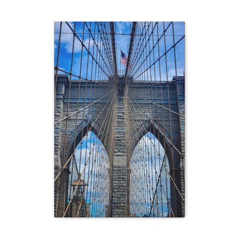 Brooklyn Bridge Art Print. Cityscape Canvas Wall Art. Modern Art Canvas ...