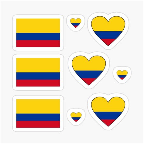 Colombia Stickers. Colombian Stickers Sheet. Republic of Colombia ...