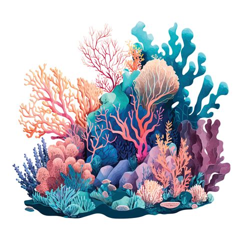 Watercolor coral reef 21849601 Vector Art at Vecteezy