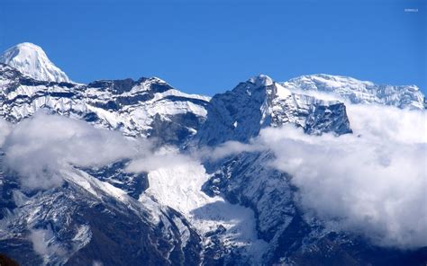 Snowy Himalayas higher than clouds wallpaper - Nature wallpapers - #52609