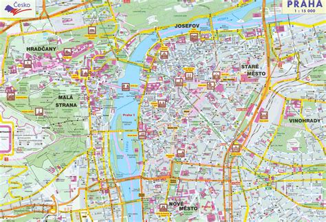 Large detailed road map of Prague city. Prague city large detailed road map | Vidiani.com | Maps ...