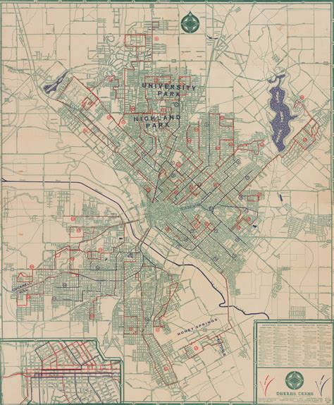 Dallas Railway Co., Dallas Transportation Map, 1945 | The Map House