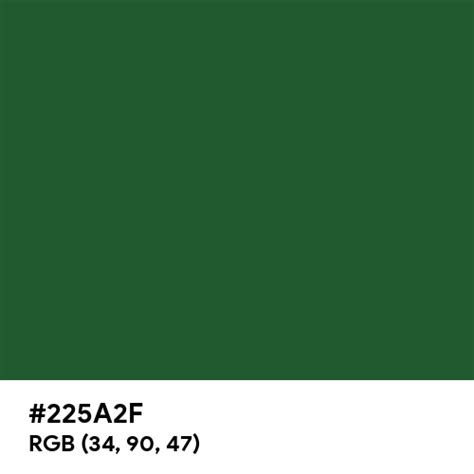 Dark Emerald color hex code is #225A2F