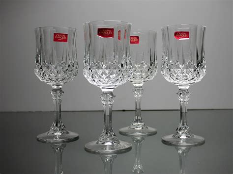 Crystal Wine Glasses, Cristal D'Arques-Durand, Longchamp, Cut Crystal ...