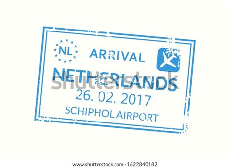 Netherlands Passport Stamp Holland Visa Stamp Stock Illustration ...