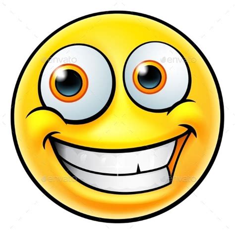 An illustration of a happy smiling emoji emoticon character in 2023 ...