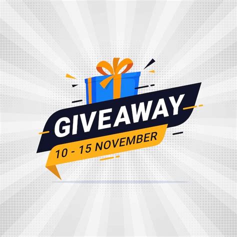 Premium Vector | Giveaway banner template design for social media post