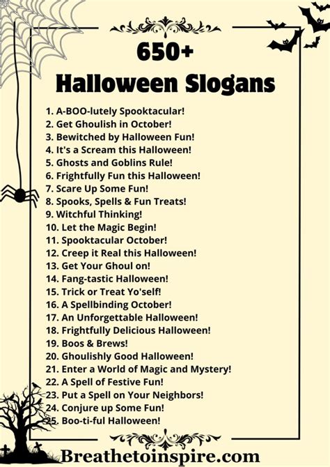 650+ Halloween Slogans (from Party To Business Ads - 2023 Edition ...