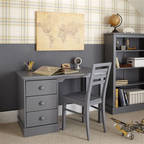 Aspace Children's Pedestal Desk- Dark Grey | Gray home offices, Pedestal desk, Home decor