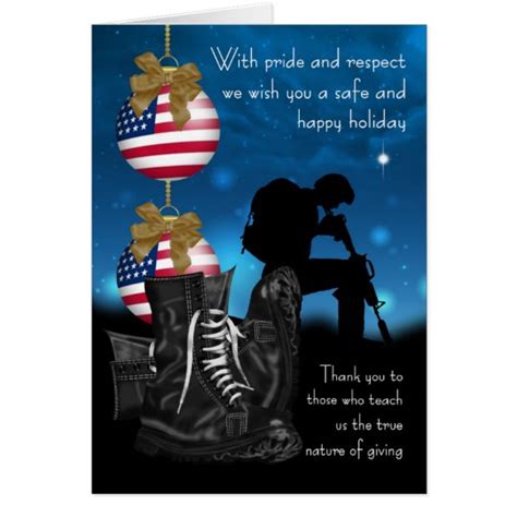 Military Christmas Greeting Card With Pride | Zazzle