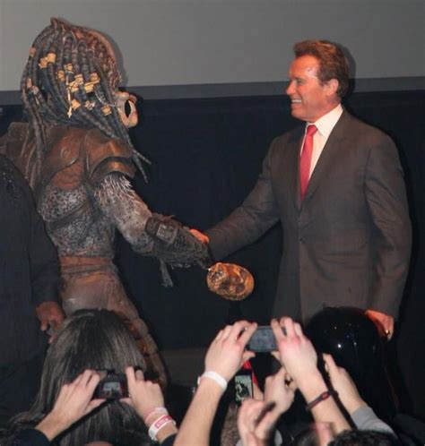 Arnold Schwarzenegger Predator Handshake