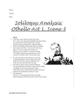 Othello --- Iago - Soliloquies Act 1 and 2 Analysis + Character ...