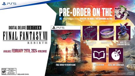 Final Fantasy 7 Rebirth Pre-Order Bonuses and Different Editions Detailed