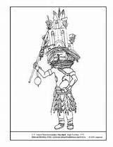 Hopi Indian Symbols Coloring Page Sketch sketch template
