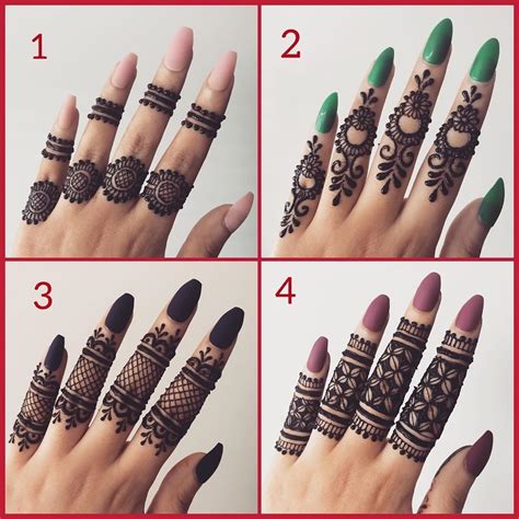 30+ Stylish and Elegant Finger Mehndi Designs | Henna handen ...