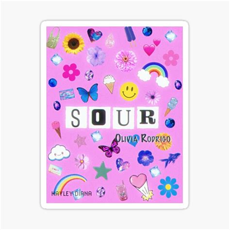 "Sour Album Cover Reimagined: Pink" Sticker for Sale by HayleyDianaCo ...