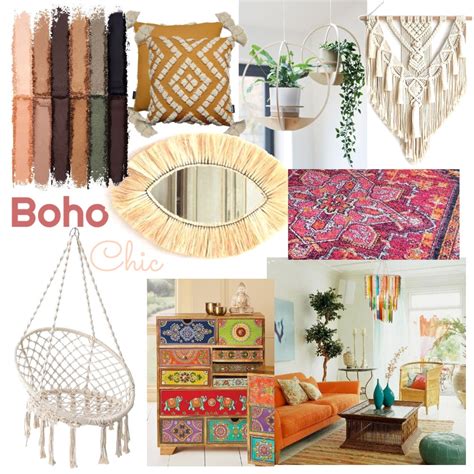 Bohemian Mood board Interior Design Mood Board by SandyNazran - Style ...