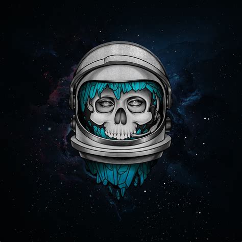 2048x2048 Skull Dark Astronaut Ipad Air ,HD 4k Wallpapers,Images ...