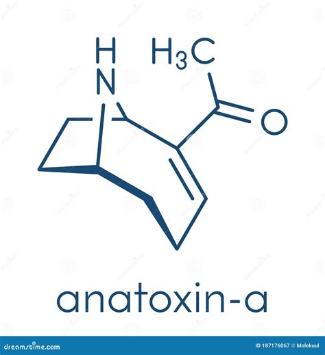 Anatoxin-a Very Fast Death Factor, VFDF Molecule. Skeletal Formula. Cartoon Vector ...