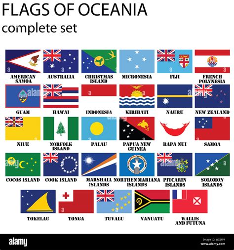 Oceania Flag Map