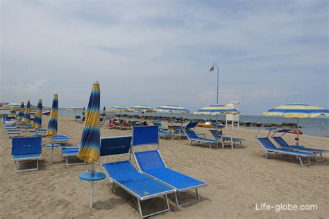 Beaches of Rimini. Embankments of Rimini