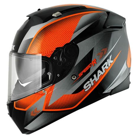 Shark Speed-R Tanker Black Orange Motorcycle Helmet Sports Bike ACU Racing Lid | eBay