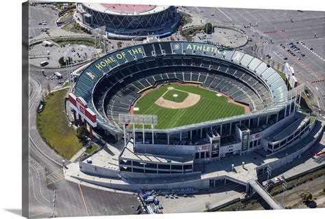 Oakland Raiders Stadium, Oakland, California - Aerial Photograph Wall ...