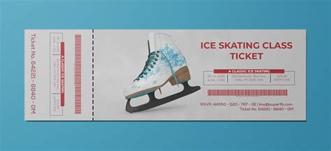 Ice Skating Ticket Example PSD Design | room surf.com