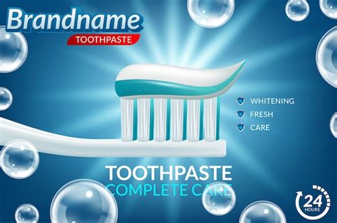 Whitening toothpaste ads Vector | Premium Download