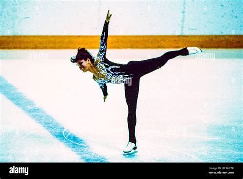 Debi Thomas (USA) competing in the Ladies Figure Skating Short Program ...