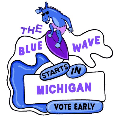 The Blue Wave Starts Vote Blue Sticker - The Blue Wave Starts Blue Wave Vote Blue - Discover ...