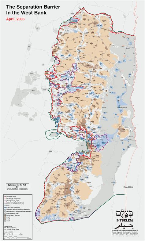 West Bank Separation Barrier - MapSof.net