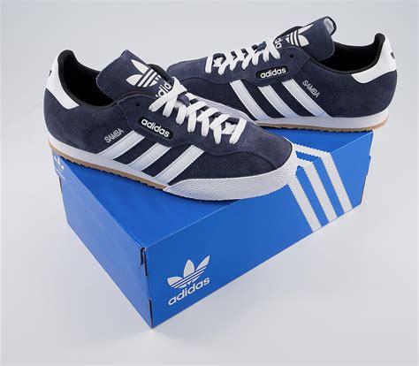 adidas Samba Super Suede Trainers Navy Running White - His trainers