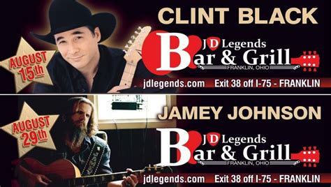 Don't miss these 2 great shows this August at JD Legends in Franklin, Ohio . | Clint, Jamey ...