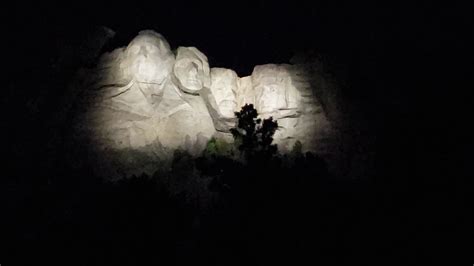 Nightime Lighting of Mt. Rushmore August 9 2019 - YouTube