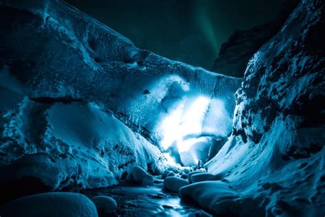 Free picture: cave, exploration, night, snow, ice