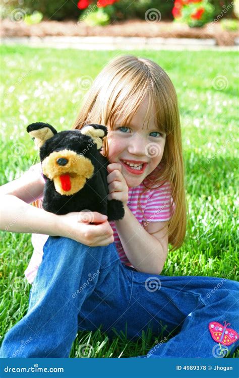 Smiling child stock photo. Image of childish, animal, happy - 4989378